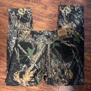 Diamond Cut Camo Pattern Jeans Men's 36x34 Mossy Oak Break Up Camouflage Cotton
